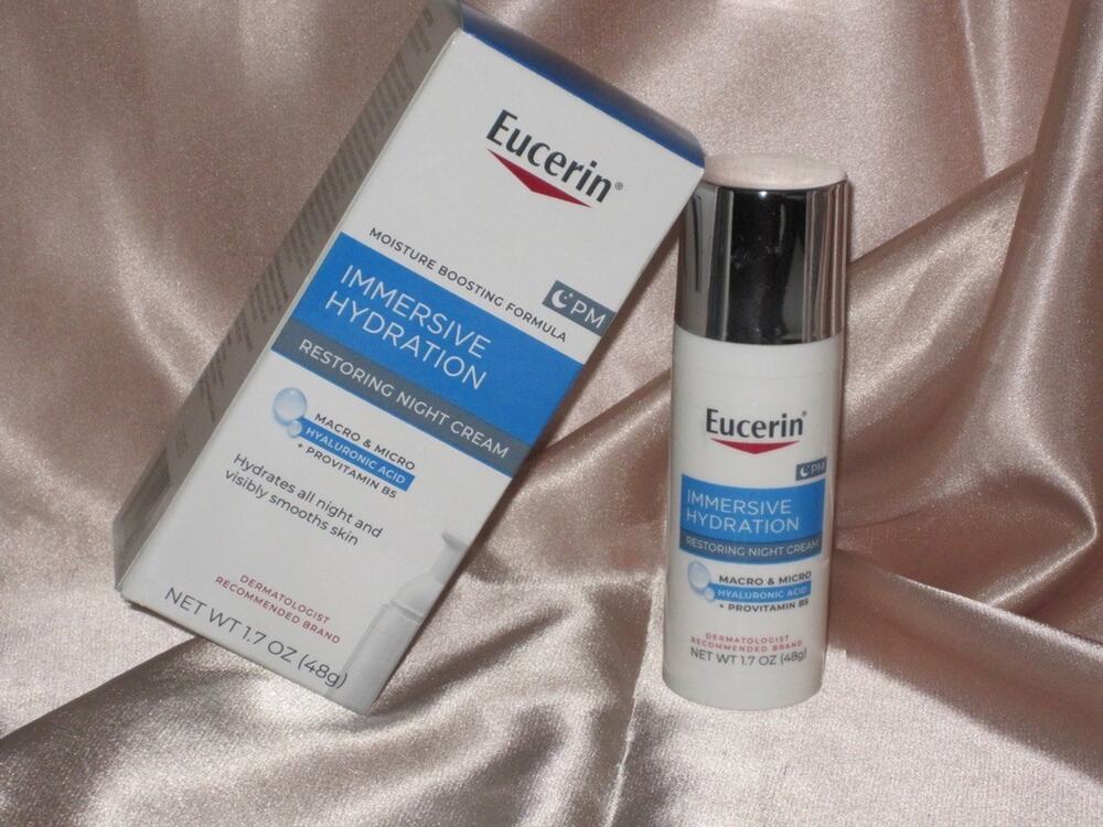 EUCERIN IMMERSIVE HYDRATION RESRTORING NIGHT CREAM PM FORMULA- 48 g.NEW!